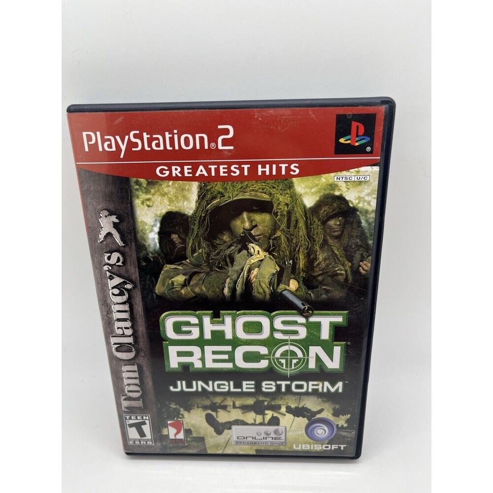 Tom Clancy’s Ghost Recon: Jungle Storm w/manual (Playstation 2/PS2) - TESTED